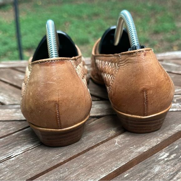 Cabin Creek Brown Leather Woven Loafers - Picture 10 of 10